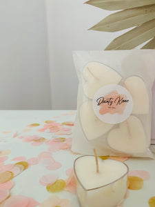 dainty kane heart shaped candles