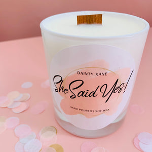 'She Said Yes' Engagement Candle