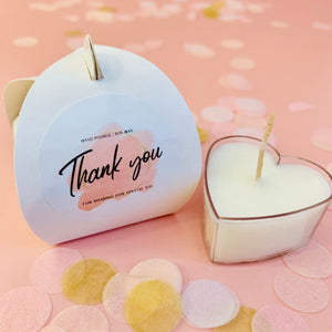 'Thank you' Wedding Favour Tealight Candles & Gift Boxes